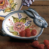 Rabbit Dish, Floral