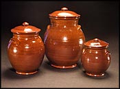 Lidded Jars Brownware