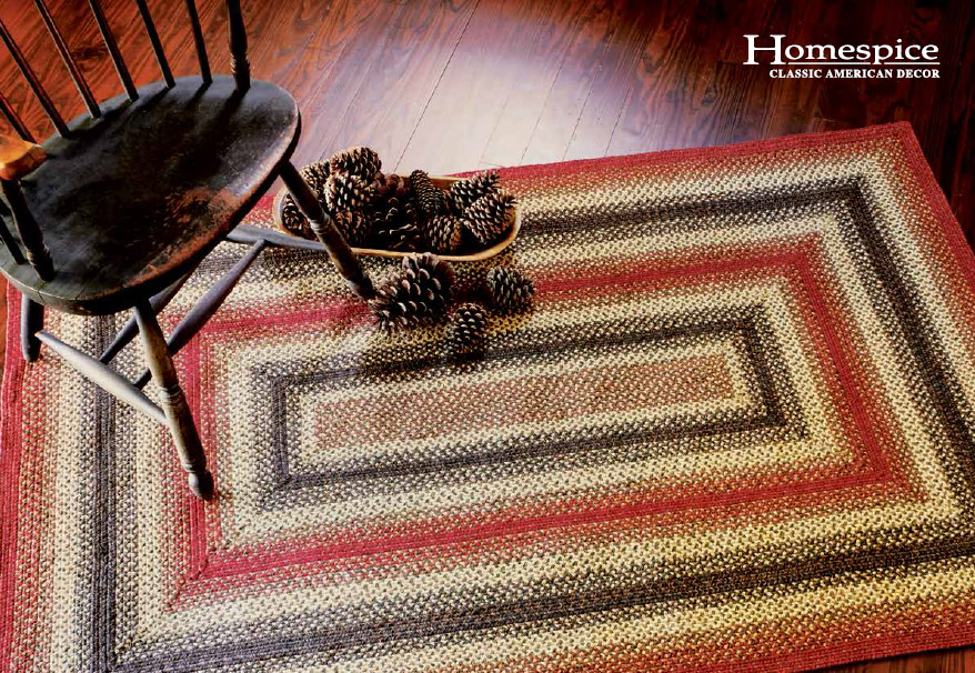 Homespice Decor Cider Barn Red Braided Area Rugs