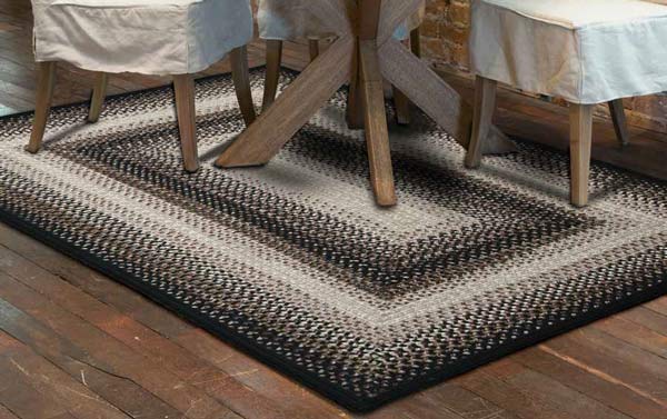 Homespice Decor 27 x 45 Rect. Sage Ultra Durable Braided Rug 