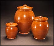 Oval Jars Brownware 